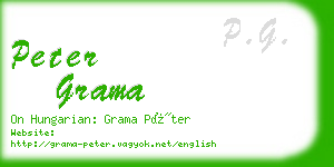 peter grama business card